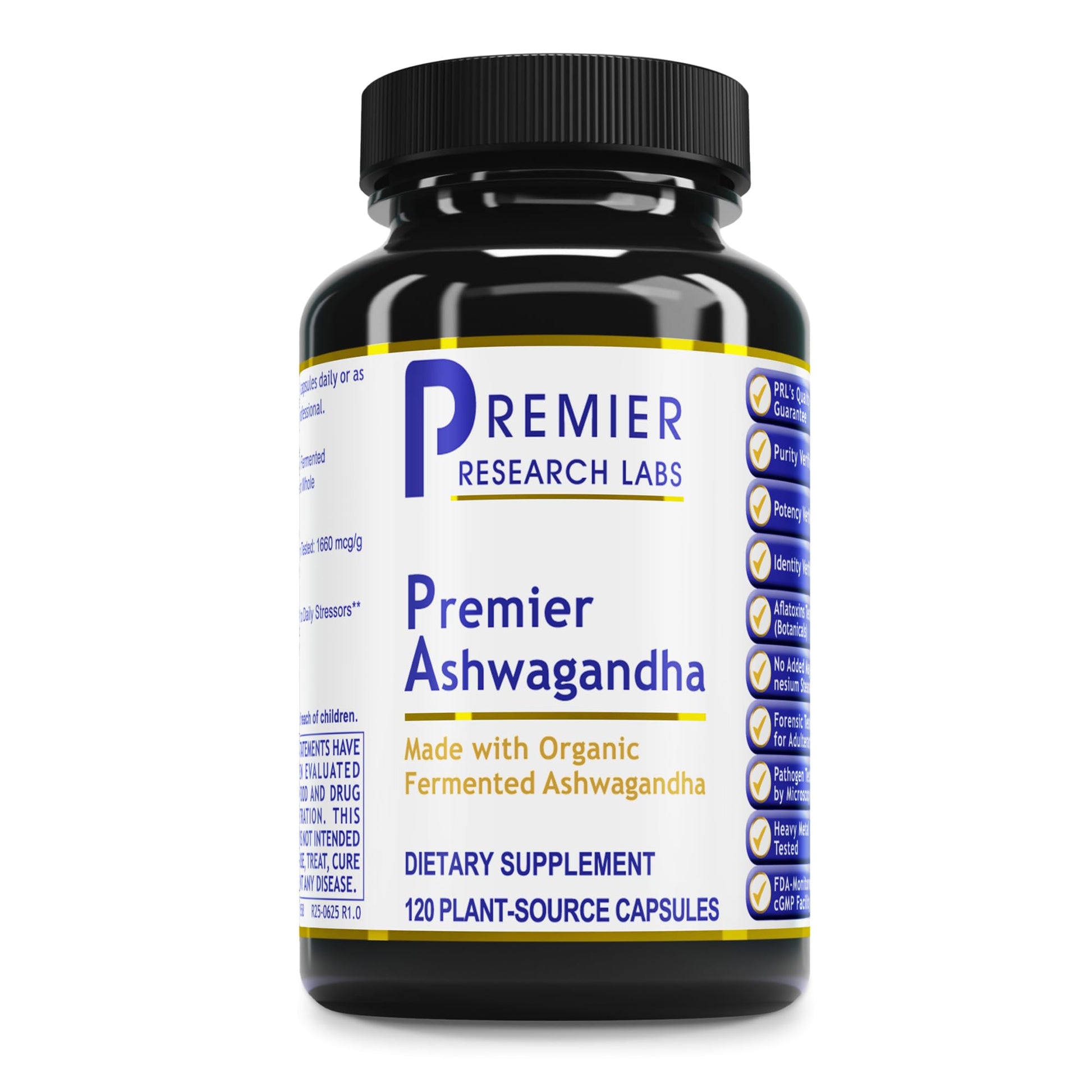 Premier Research Labs Premier Ashwagandha - Pure Supplement for Women & Men with Organic Ashwagandha Root, Herbal Pills for Stress & Sleep Support, Fermented for Absorption - 120 Plant-Based Capsules Premier Research LabsBuy Supplements Australia
