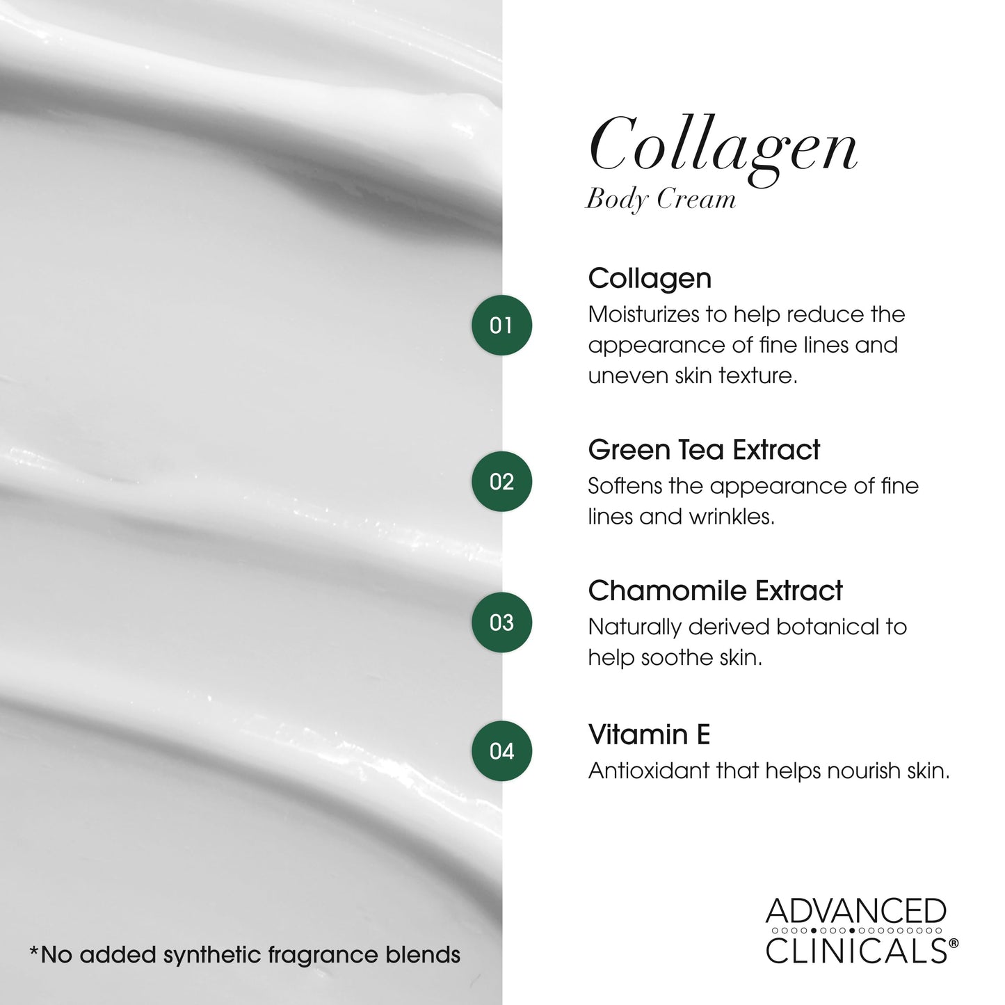 Advanced Clinicals Collagen Cream Body Lotion & Face Moisturizer W/Vitamin E | Skincare Moisturizing Collagen Lotion For Women, Men, Hand, & Neck Improves Look Of Crepey Skin & Uneven Dry Skin, 2pc Advanced Clinicals buy supplements Au