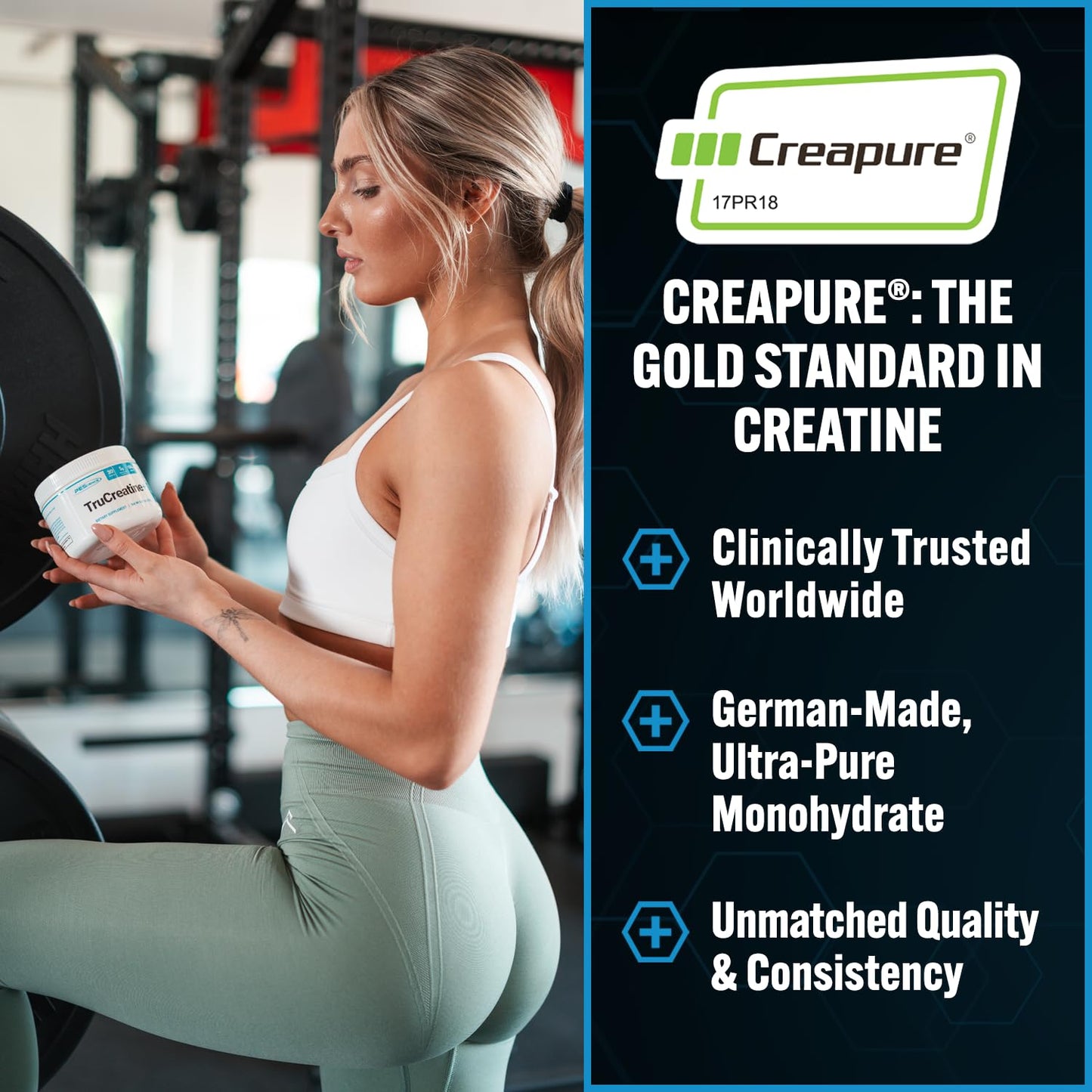 PEScience TruCreatine Creatine Pills, Easy-to-Take Creapure Creatine Capsules, Monohydrate, for Men & Women, Supports Muscle Growth, Strength & Recovery, Cognition, 3g Per Serving, 120 Capsules PEScienceBuy Supplements Australia