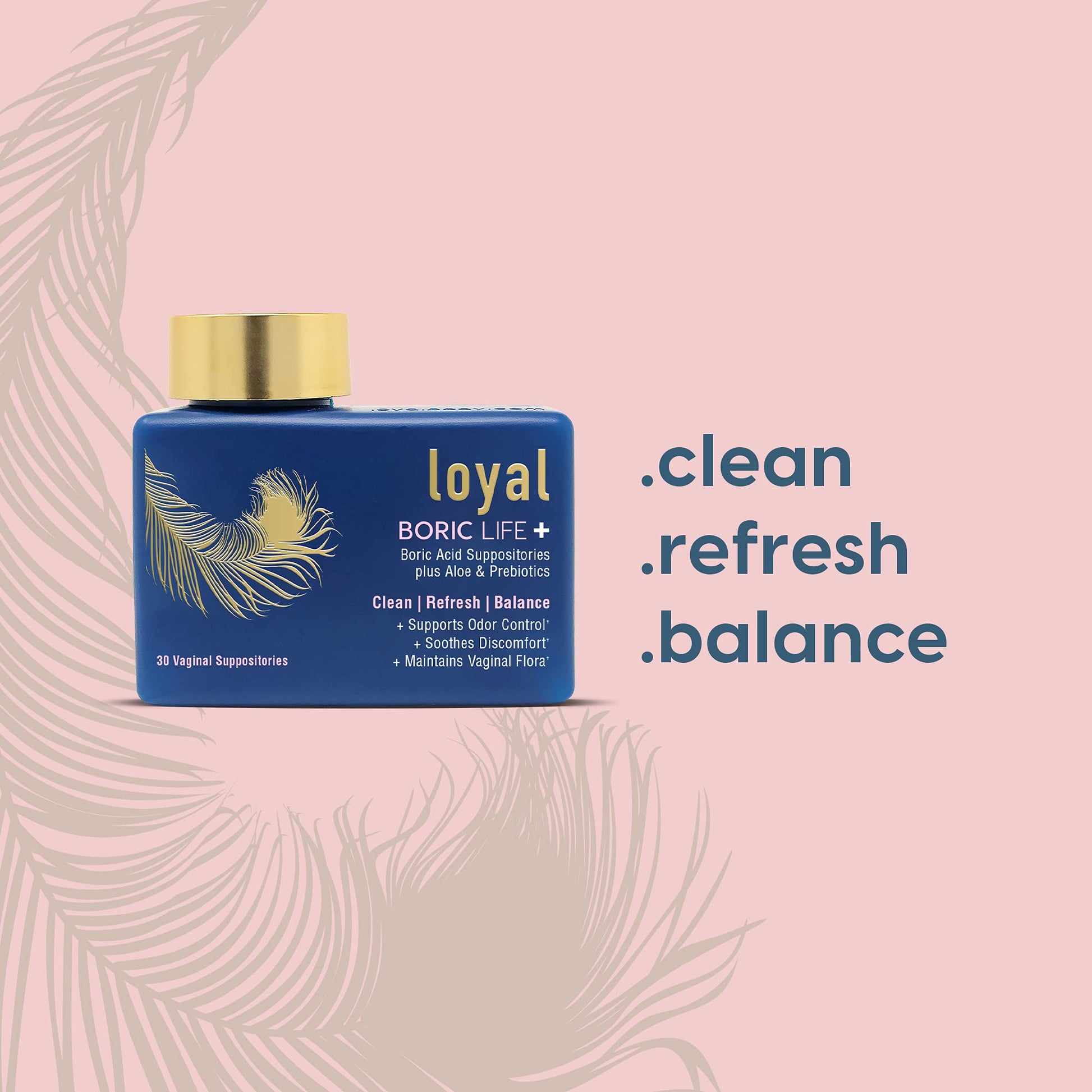 Loyal Boric Life Plus - Boric Acid Suppositories with Aloe & FOS - Supports Odor Control - Soothes Discomfort - Maintains Intimate Flora - Made in USA (30 Count) LoyalBuy Supplements Australia