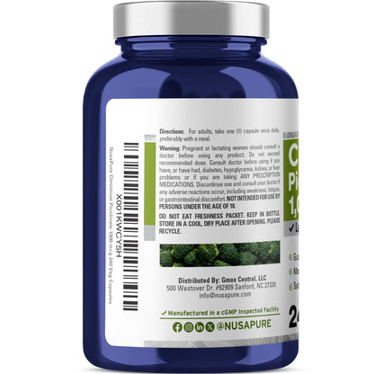 NusaPure Chromium Picolinate 1000mcg 240 Veggie Capsules (Non-GMO, Vegan) NusaPureBuy Supplements Australia