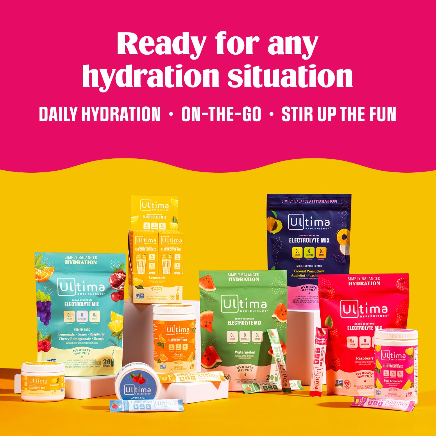 Ultima Replenisher Daily Electrolyte Drink Mix – Original Variety, 20 Stickpacks – Hydration Ultima ReplenisherBuy Supplements Australia