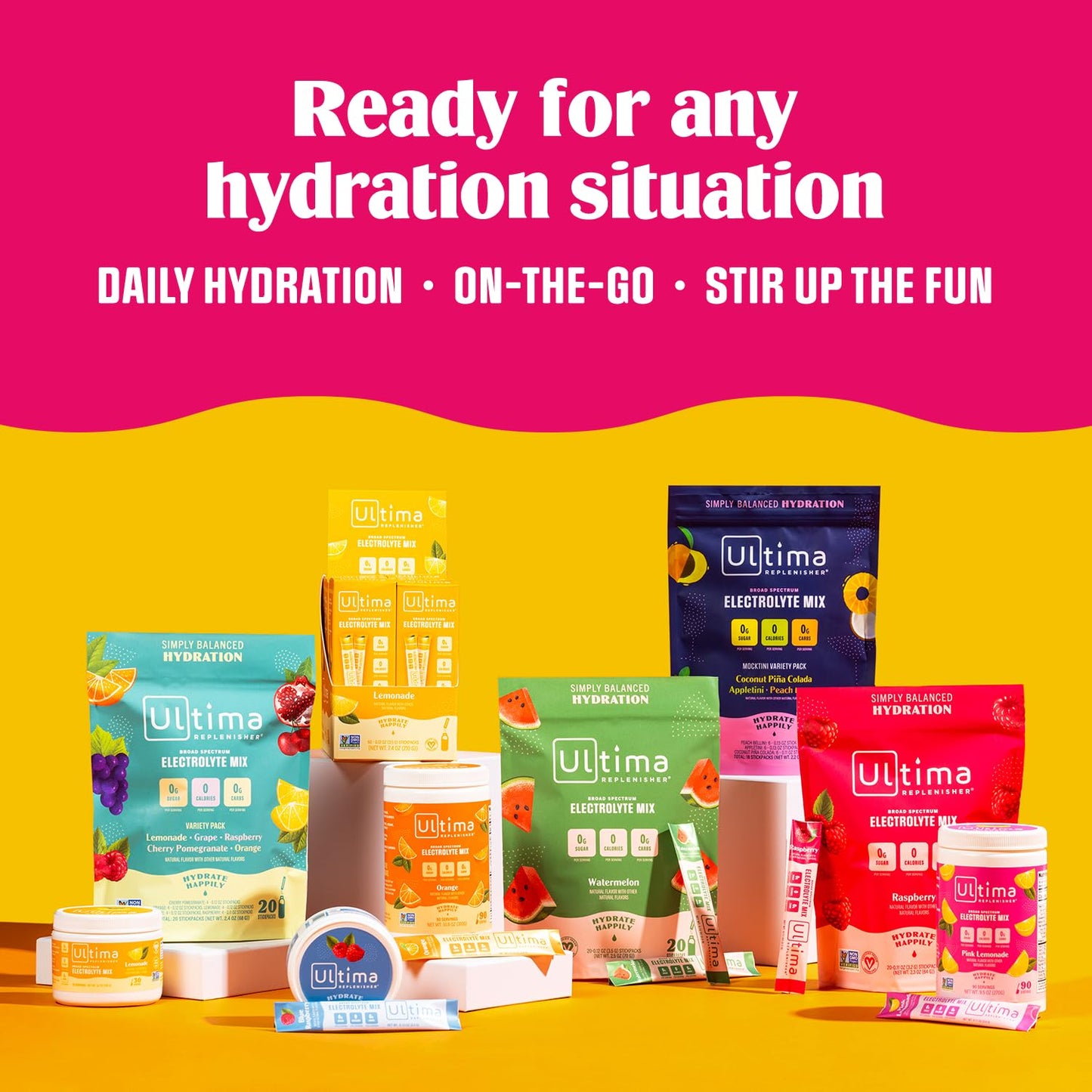 Ultima Replenisher Daily Electrolyte Drink Mix – Orange, 20 Stickpacks – Hydration Ultima ReplenisherBuy Supplements Australia
