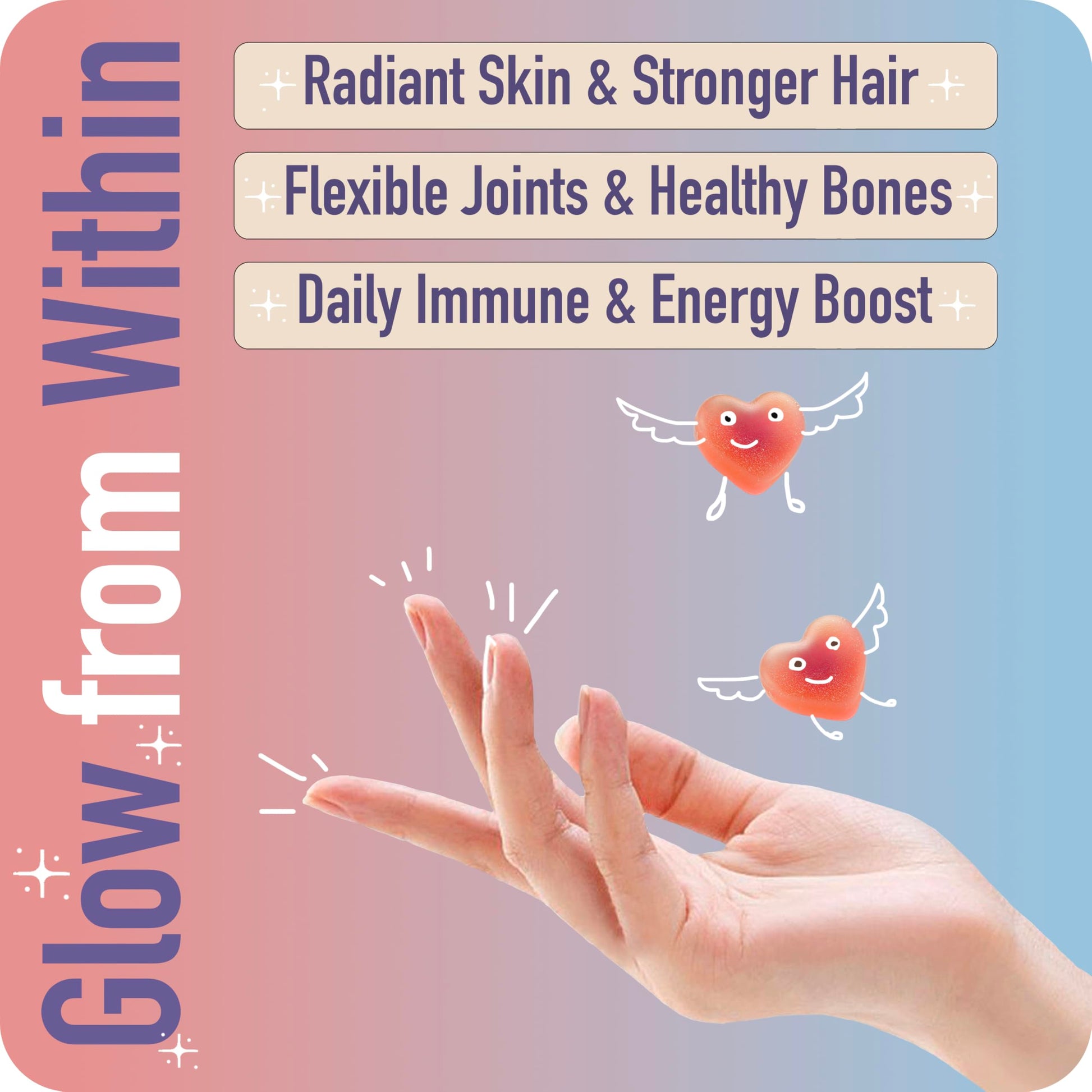 Collagen Peptides Gummies for Women – Biotin, Zinc, Vitamin D3 – 120 Count – Hydrolyzed Collagen Gummy Complex – Hair, Skin & Nails Support – Sugar-Free, Halal, Lactose-Free, Strawberry Cream Flavor ad hocBuy Supplements Australia