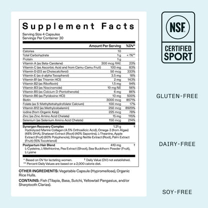 Nutrafol Postpartum Hair Growth Supplements, Clinically Tested for Visibly Thicker Hair and Less Shedding, Breastfeeding-friendly - 1 Month Supply NutrafolBuy Supplements Australia