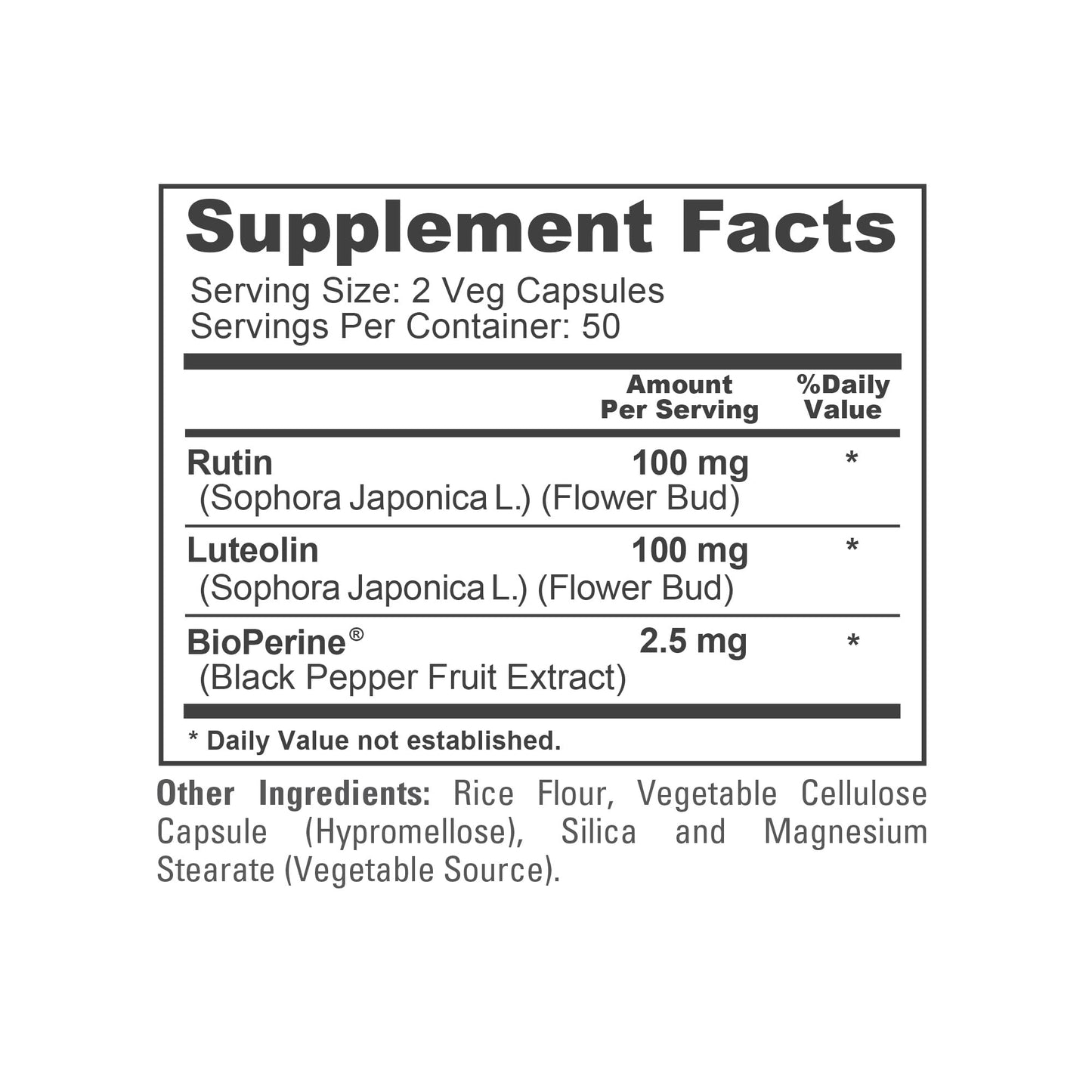 NusaPure Luteolin Complex with Rutin 200 mg | 100 Capsules | Vegetarian, Non-GMO & Vegan Flavonoid Formula NusaPureBuy Supplements Australia