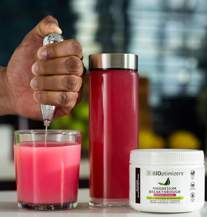 BIOptimizers Magnesium Breakthrough Drink - 8 Forms of Magnesium, Electrolytes, Sleep Health, Stress, Muscle Recovery, Heart Support | Glycinate,