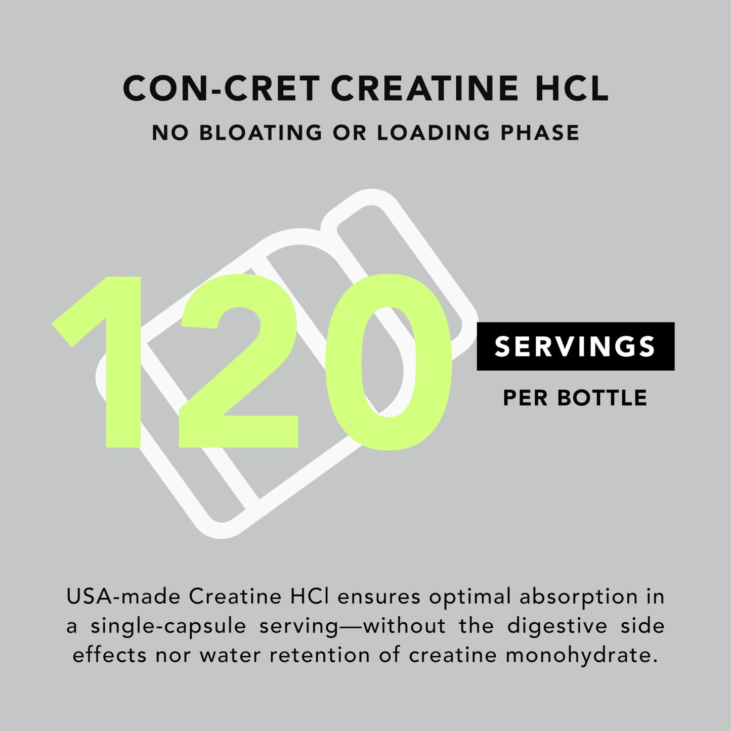 AMANDEAN Creatine HCl Pills. American Made CON-CRET. 120 Capsules. 7X Concentrated vs Monohydrate Powder. No Bloat. Muscle, Energy, Cognitive, Recovery Support for Men & Women. Gluten Free, Non-GMO. AMANDEANBuy Supplements Australia