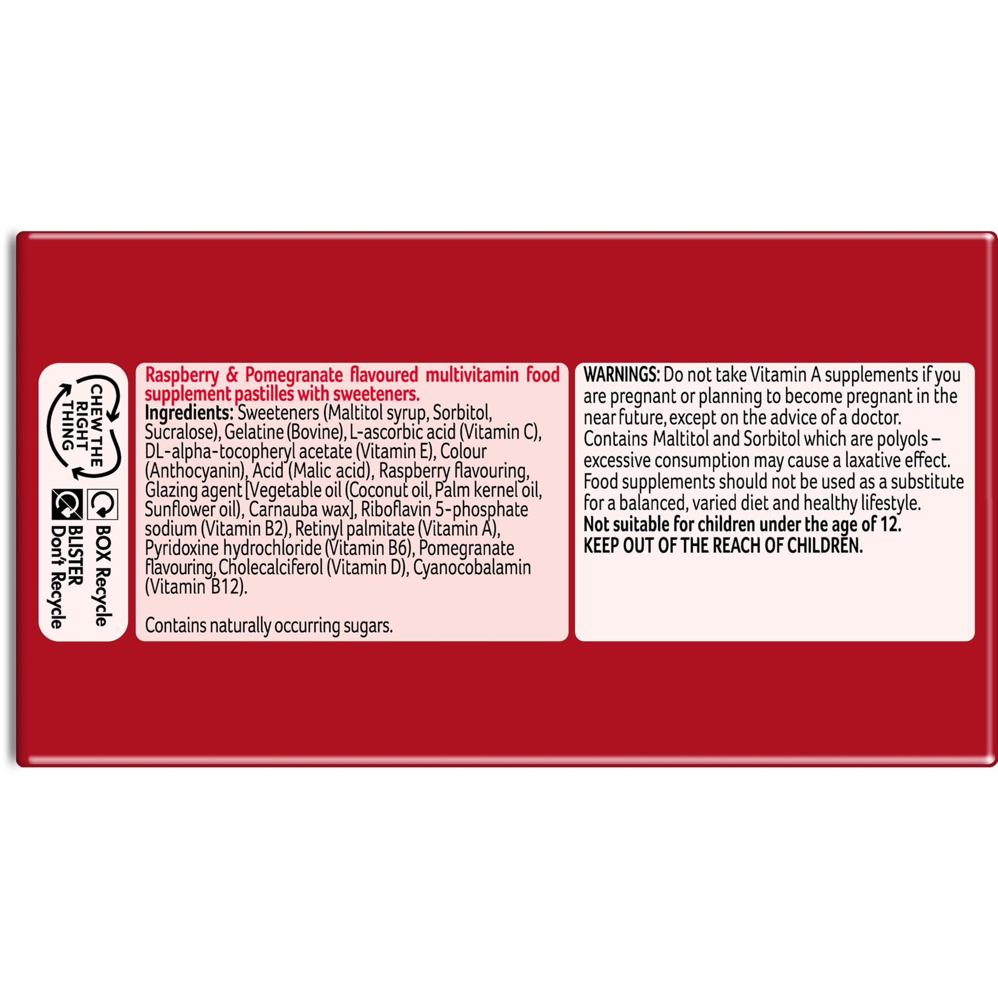 Bassetts Vitamins Adults Multivitamins, 60 Pastilles Bassetts VitaminsBuy Supplements Australia