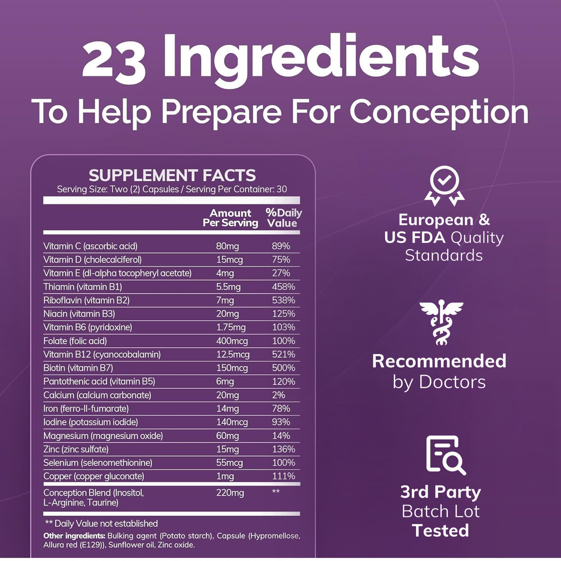 CONCEIVE PLUS Womens Fertility Support – Prenatal Multivitamin for Trying to Get Pregnant – Conception Blend, Hormonal Balance, Folate, Zinc, Thiamin, Riboflavin, Biotin – Non-GMO, Vegan – 30 Days CONCEIVE PLUSBuy Supplements Australia