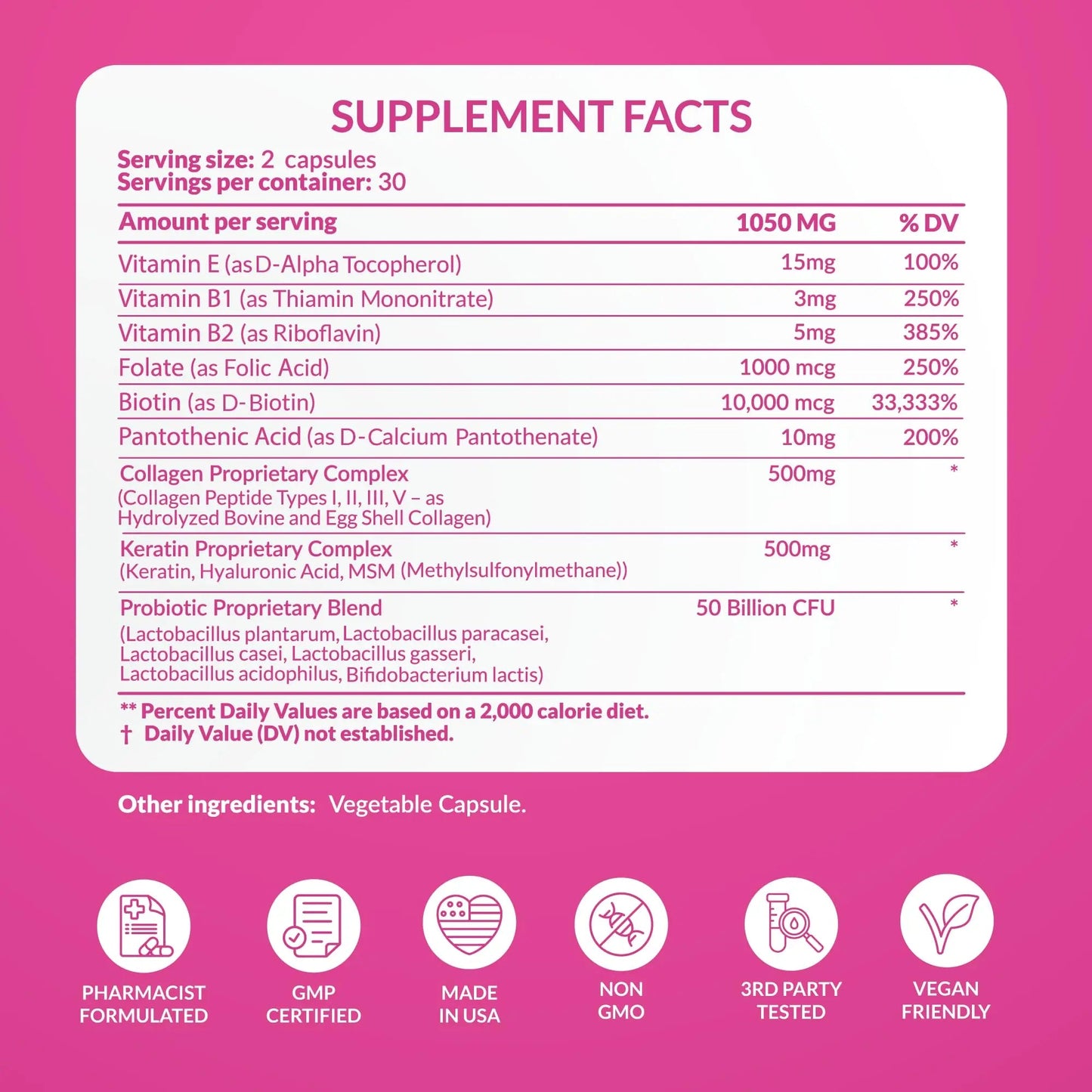 ADVANCED Women's Probiotics for Gut Health - Hair, Skin, & Nails Vitamins Support - 50 Billion CFU w/ Collagen, Biotin & Keratin - Probiotic Supplement for Digestive Health & Bloating Relief, USA-Made PharmaSupps buy supplements Au