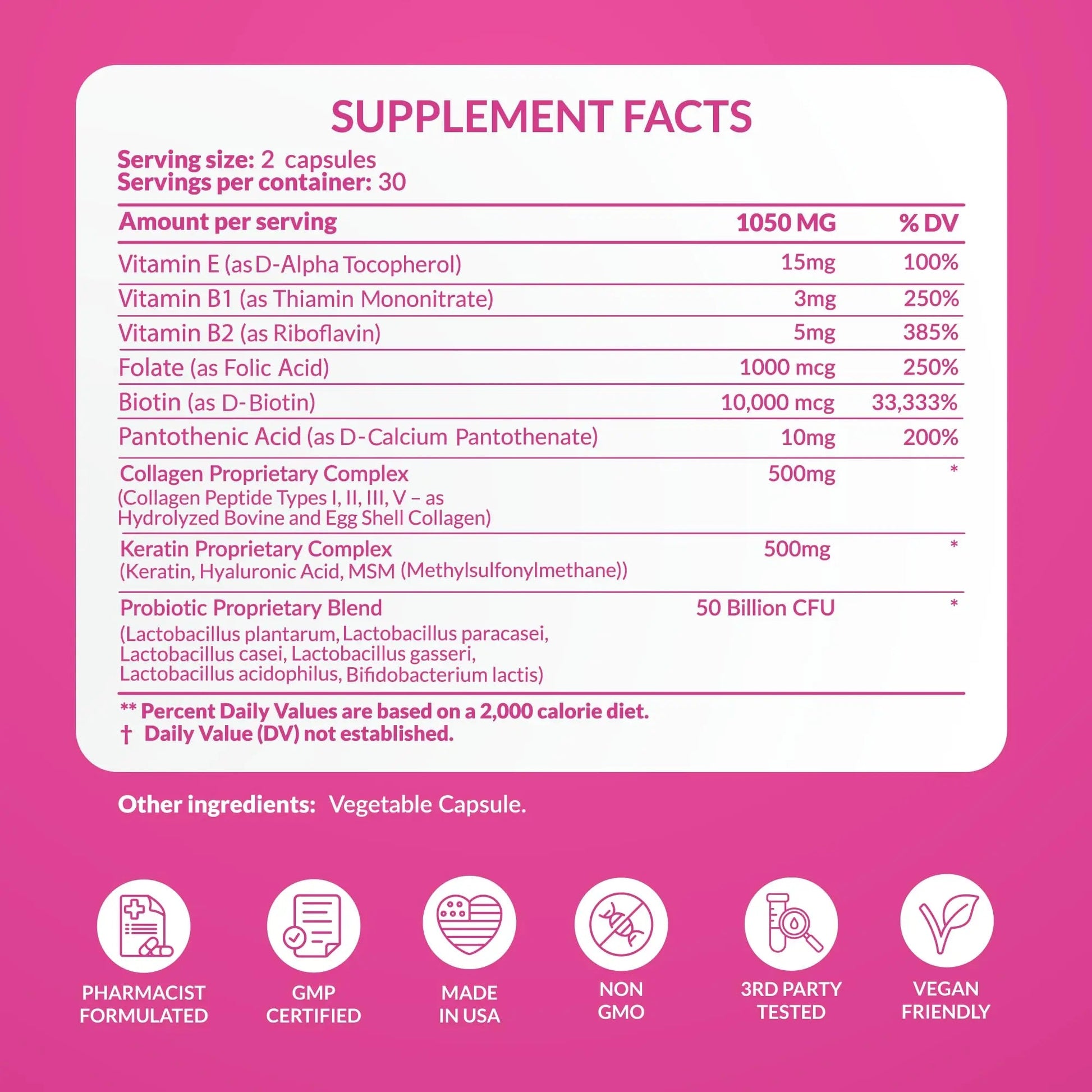 ADVANCED Women's Probiotics for Gut Health - Hair, Skin, & Nails Vitamins Support - 50 Billion CFU w/ Collagen, Biotin & Keratin - Probiotic Supplement for Digestive Health & Bloating Relief, USA-Made PharmaSupps buy supplements Au