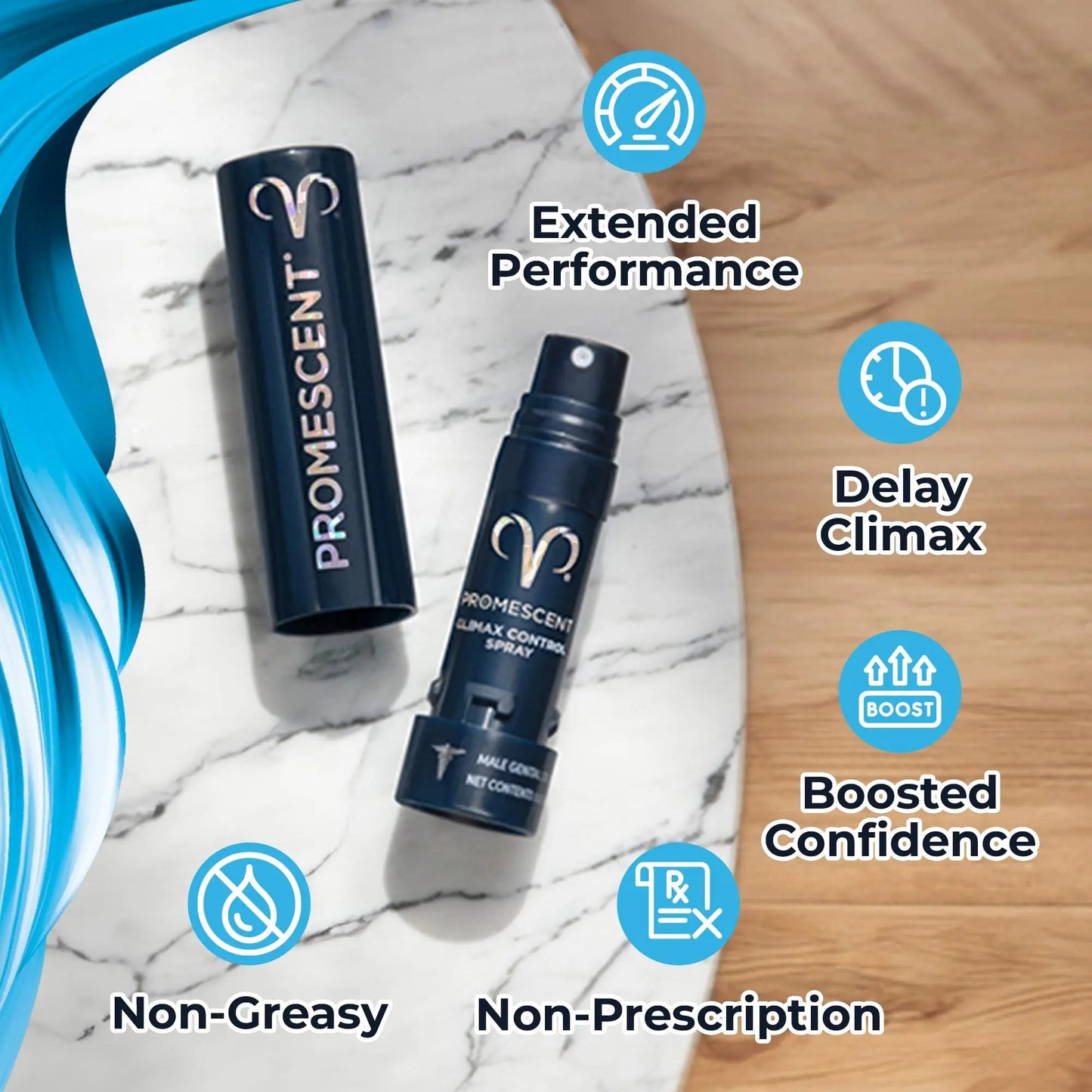 Promescent Desensitizing Delay Spray for Men (2.6 ml) to Help You Last Longer in Bed + Delay Wipes (7 Count) Sexual Enhancer with Extended Climax Control with Benzocaine Promescent buy supplements Au