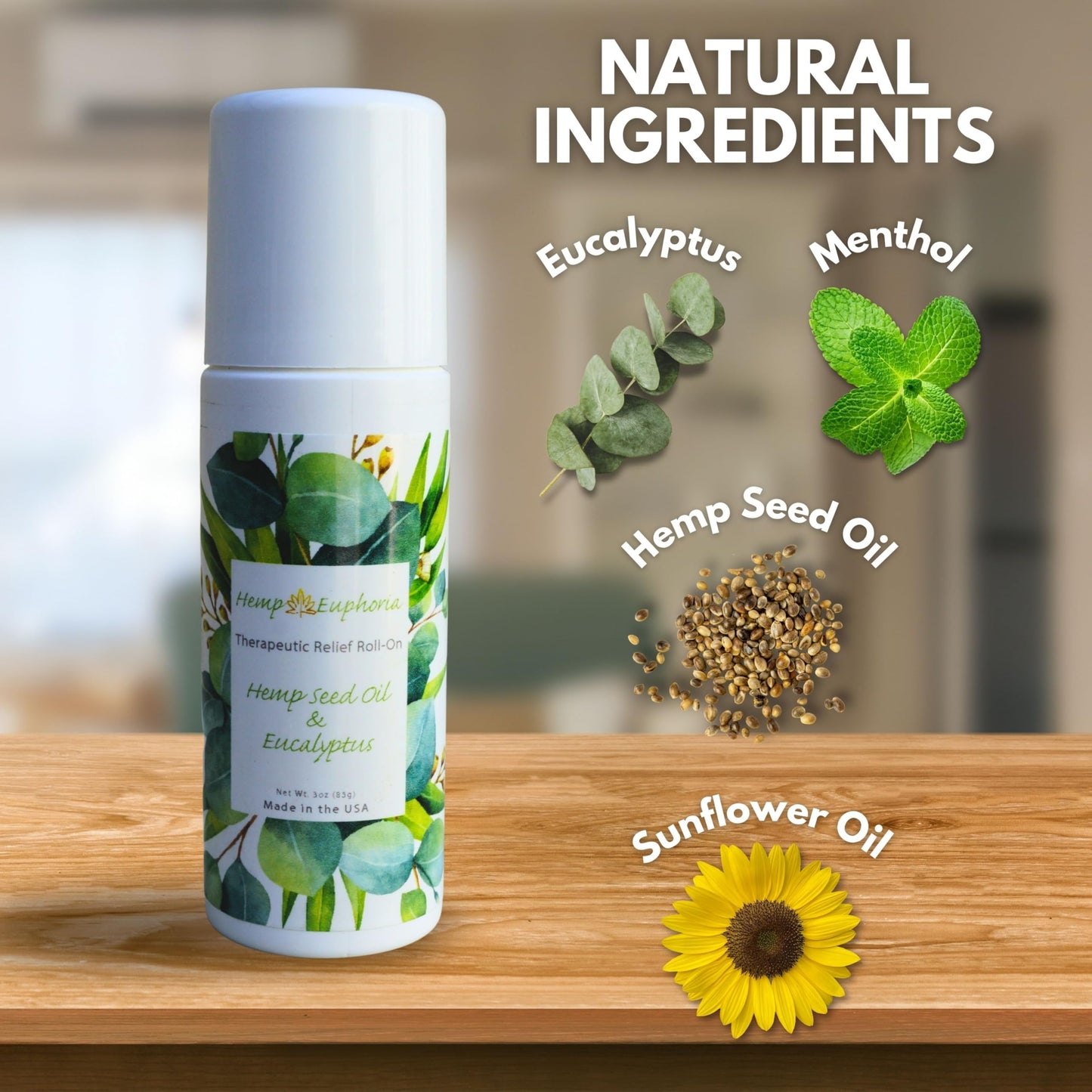Hemp Seed Oil and Eucalyptus Joint & Muscle Discomfort Relief Roll-On Gel | USDA Certified Organic Hemp Seed Oil, Helps Relieve Sore or Tight Muscles Hemp EuphoriaBuy Supplements Australia