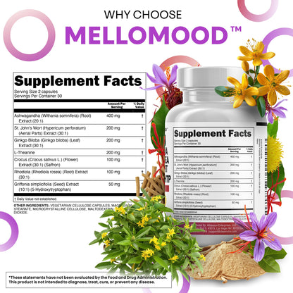 Clean Nutraceuticals Saffron Supplements Extract 100mg + Ashwagandha L-Theanine 200mg - Mood Support Ginkgo Biloba, St. John's Wort, Rhodiola Rosea & 5-HTP Capsules Pills Men Women Clean Nutraceuticals buy supplements Au