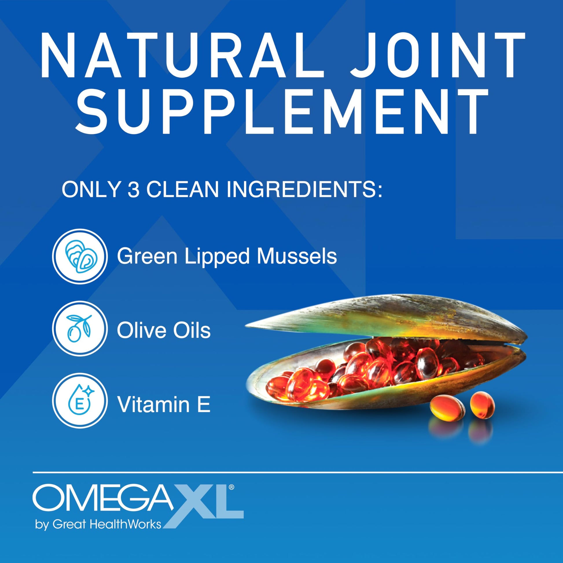OmegaXL Joint Support Supplement - Natural Muscle Support, Green Lipped Mussel Oil, Soft Gel Pills, Drug-Free, 300 Count OmegaXLBuy Supplements Australia