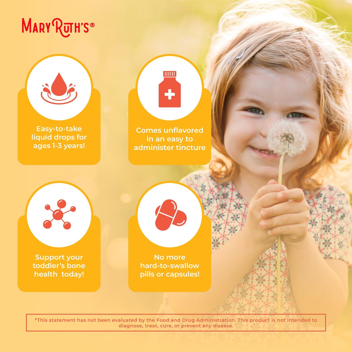 MaryRuth Organics Vitamin D3 | Vitamin K2 | Vitamin D3 K2 Drops | K2 D3 Vitamin Liquid Supplement for Toddlers | Kids Supplement for Calcium Absorption Strong Bones | Vegan | Gluten Free | 1 Fl Oz MARYRUTH'SBuy Supplements Australia
