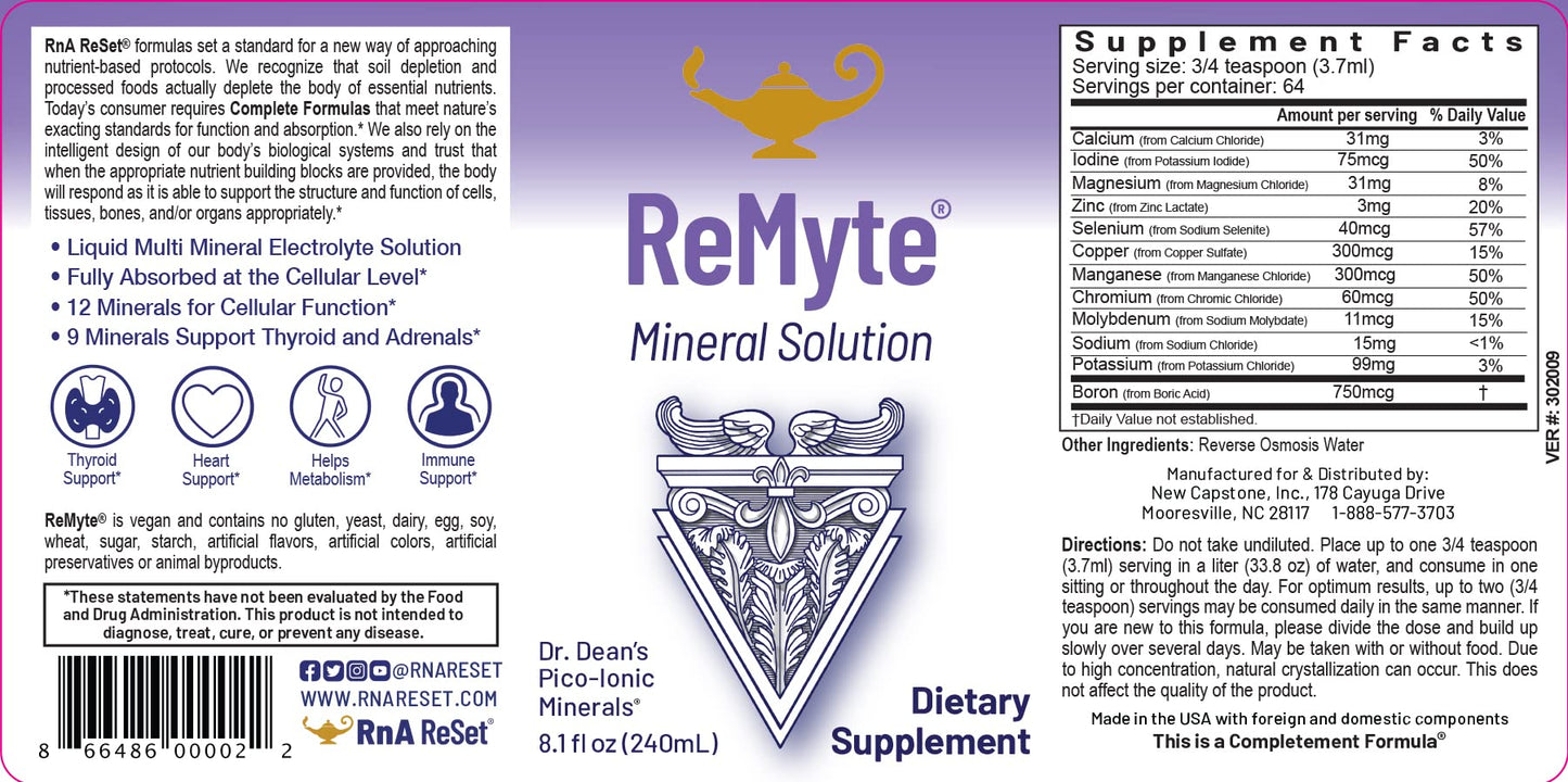 RnA ReSet ReMag & ReMyte – Liquid Magnesium and Multi-Mineral Supplement Bundle, 8.1 Fl Oz Each (2-Pack) NSF Certified RnA ReSetBuy Supplements Australia