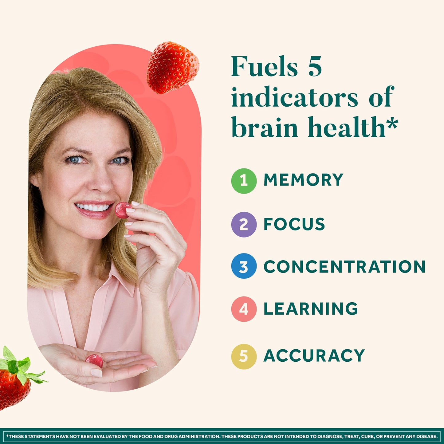 NEURIVA Original Brain Supplement for Memory, Focus & Concentration + Learning & Accuracy with Clinically Tested Nootropics Phosphatidylserine and Neurofactor, Strawberry Flavor, 50 Gummies NEURIVABuy Supplements Australia