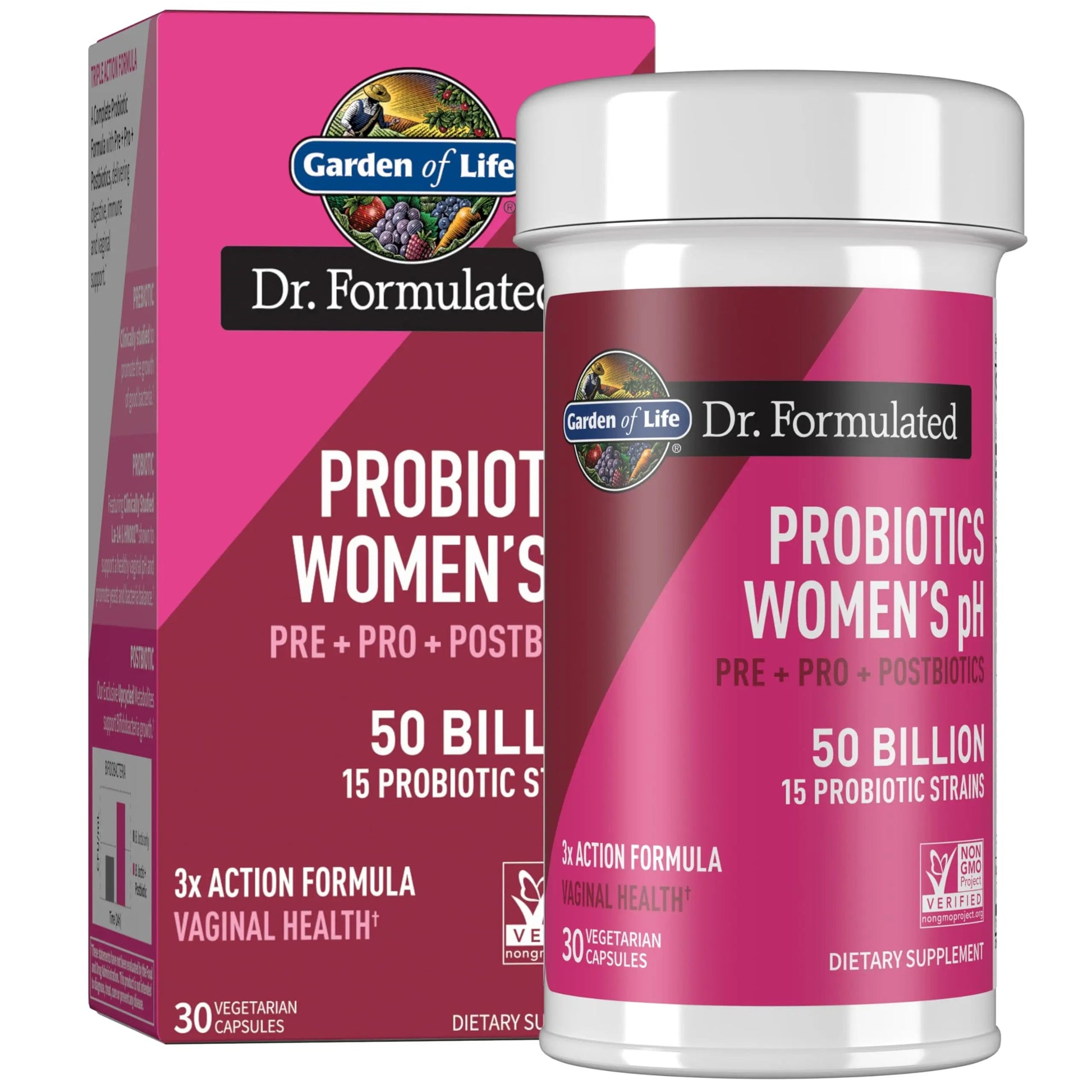 Garden of Life Dr Formulated Once Daily 3-in-1 Complete Prebiotics, Postbiotics & Probiotics for Women, PRE + PRO + POSTBIOTIC Supplement for Women’s Digestive, Immune & Vaginal Health, 30 Day Supply Garden of LifeBuy Supplements Australia
