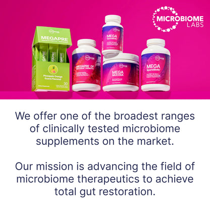 Microbiome Labs RestorFlora - Men's & Women's Probiotics for Digestive Health & Gut Reset - Spore Based Saccharomyces Boulardii Probiotics