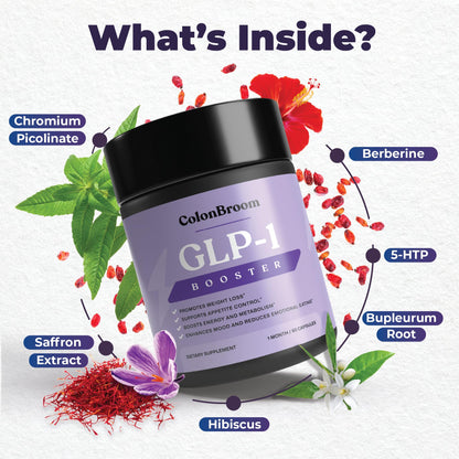 ColonBroom GLP-1 Weight Management Supplement for Women & Men - GLP1 Supports Gut Health, Metabolic Wellness & Appetite Regulation - Vegan, Gluten-Free Diet Capsules | 120 Count ColonBroomBuy Supplements Australia