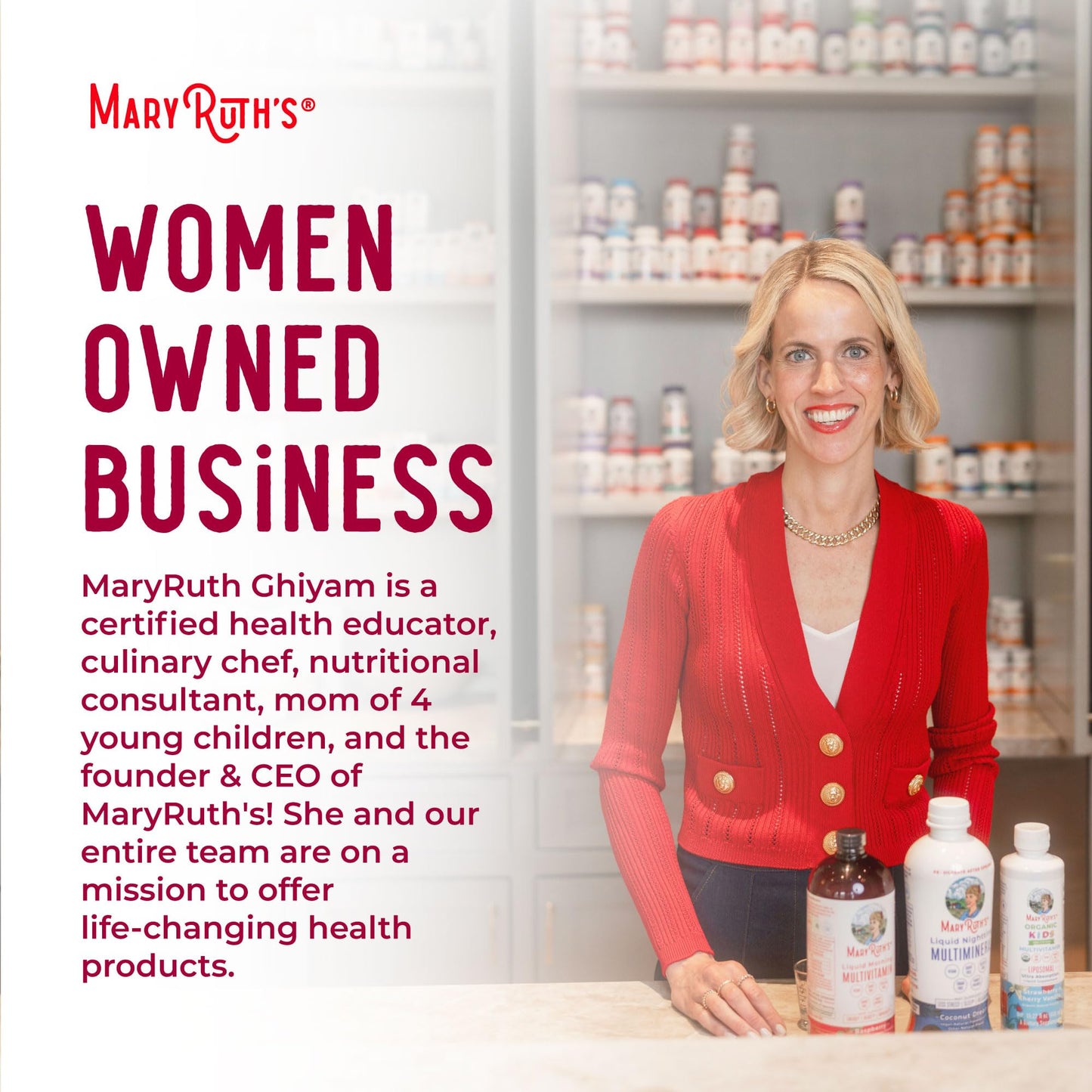 MARYRUTH'S Liquid Morning Multivitamin for Women, Men & Kids | Vitamin A C D E B6 B12 Biotin Zinc | Beauty | Vegan | Non-GMO | Gluten Free | 32 Servings MARYRUTH'SBuy Supplements Australia