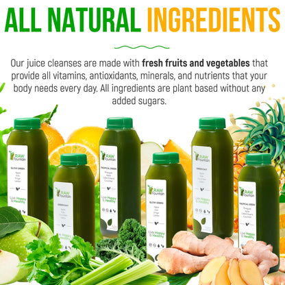 Raw Fountain 5 Day Green Juice Cleanse, All Natural Raw, Vegan Detox, Cold Pressed Raw FountainBuy Supplements Australia
