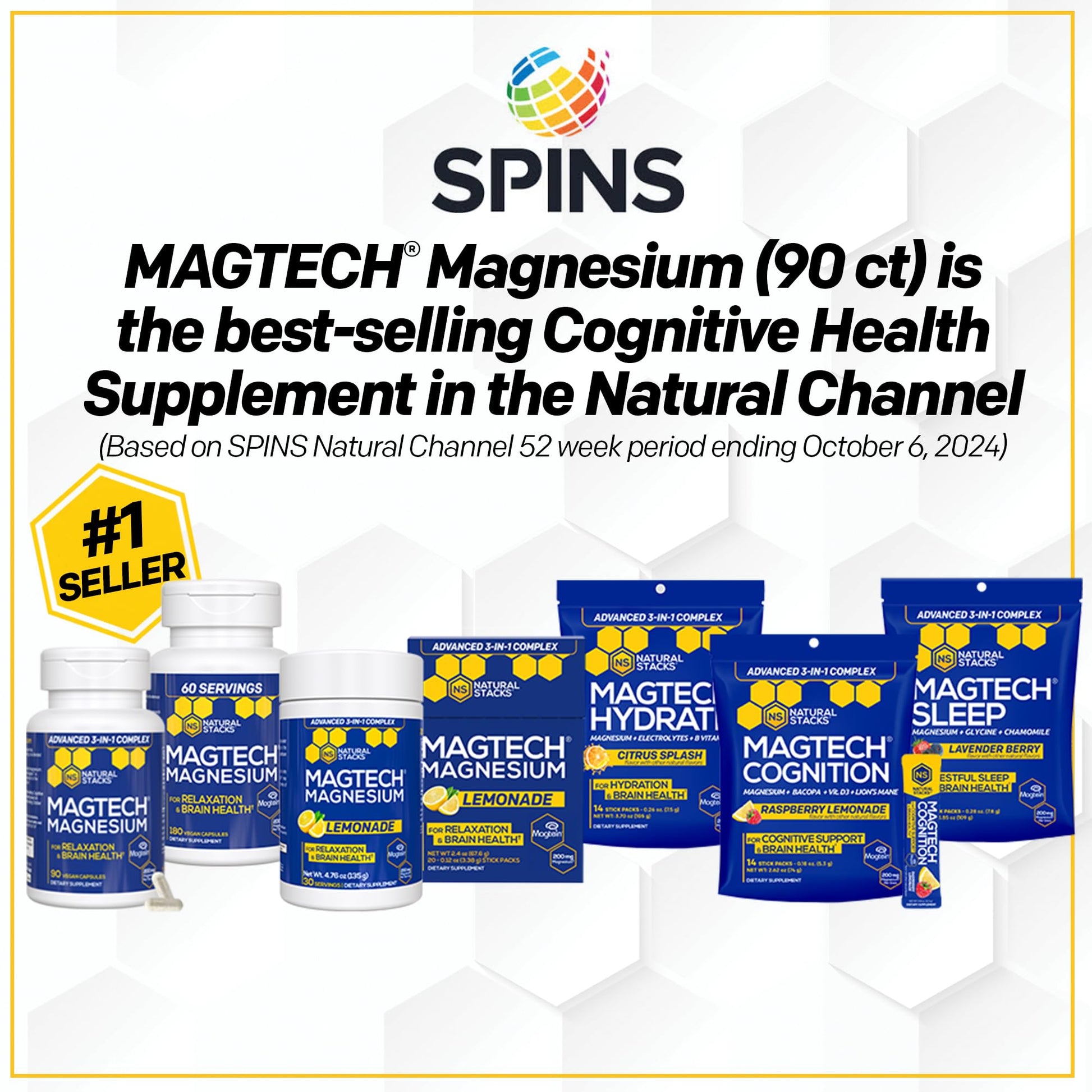 NATURAL STACKS Creatine Monohydrate & Magtech Hydrate Bundle - 2500mg Creatine + 200mg Elemental Magnesium Per Serving - Supports Hydration, Brain Health & Endurance - 44 Total Servings NATURAL STACKSBuy Supplements Australia