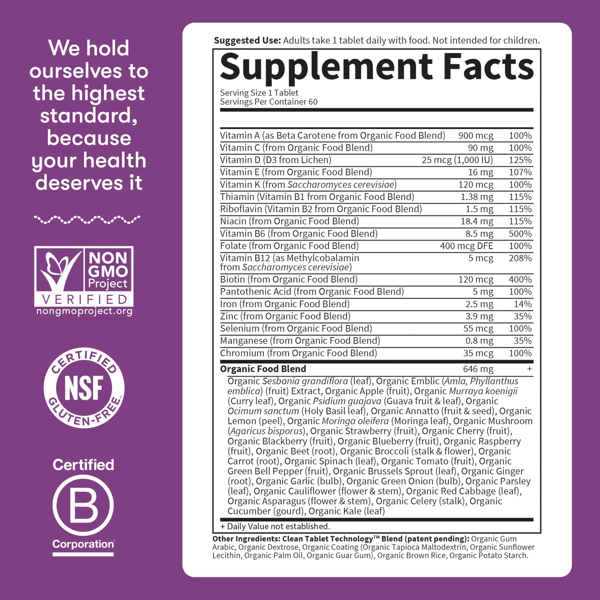 Garden of Life Organics Multivitamin for Women - Women's Once Daily Multi - Whole Food Multi with Iron, Biotin, Vegan Organic Womens Multivitamin Garden of LifeBuy Supplements Australia