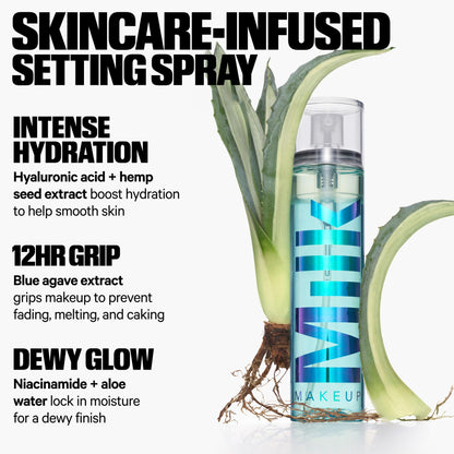 Milk Makeup Hydro Grip Set + Refresh Spray with Hyaluronic Acid – Sets Makeup + Hydrates Skin for Up to 12 Hours – Long-Lasting, Alcohol-Free Facial Mist for Dewy, Radiant Skin – 1.69 oz Milk Makeup buy supplements Au