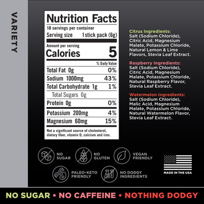 LMNT Zero Sugar Electrolytes - Variety Pack Bundle | Drink Mix | 18-Count Drink LMNTBuy Supplements Australia