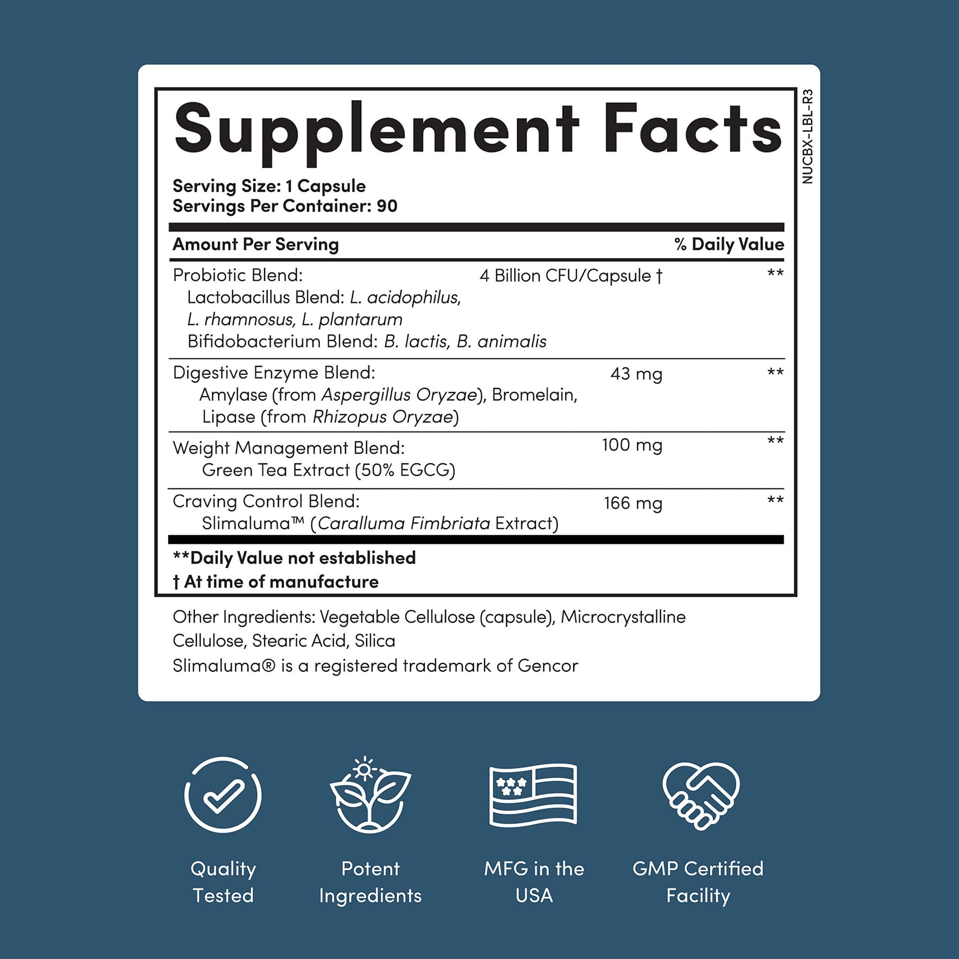 Nucific® Bio-X4 4-in-1 Weight Management Probiotic Supplement, 90 Count. NucificBuy Supplements Australia