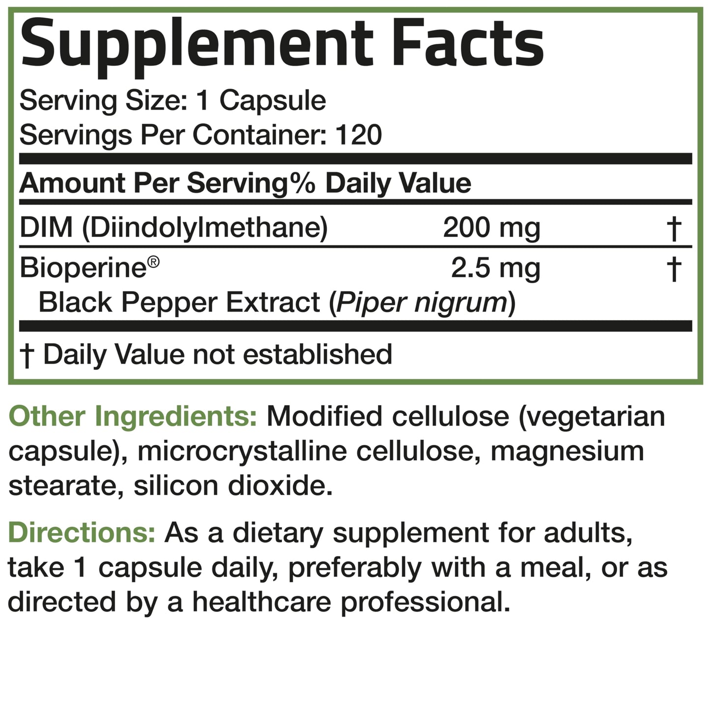 Bronson DIM Supplement 200 MG Diindolymethane with BioPerine for Enhanced Absorption, Estrogen Metabolism & Maintains Balanced Hormone Levels, 120 Vegetarian Capsules BronsonBuy Supplements Australia