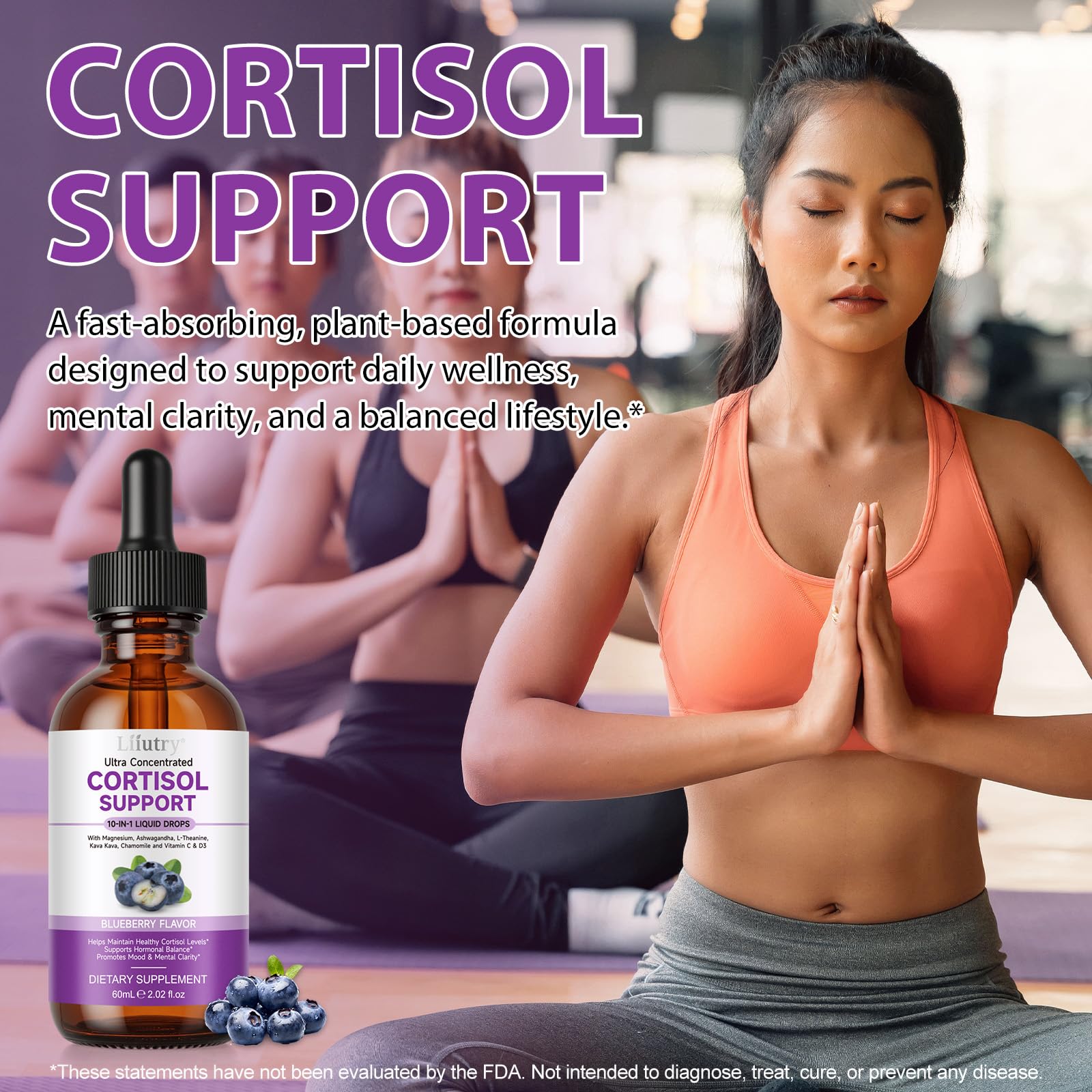 Cortisol Supplement Liquid Drops, Cortisol Supplements for Women & Men, 10 in 1 Cortisol Detox Manager Reducer with Magnesium, Ashwagandha, L-theanine, Hormone Balanced, Sleep Support - 2.02 fl.oz XCTTDXEHBuy Supplements Australia