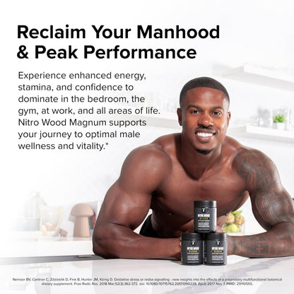 InnoSupps Nitro Wood Magnum – Nitric Oxide Booster for Men – Supports Blood Flow, Circulation & Male Performance – Stamina, Endurance & Size Support – 60 Veg Capsules