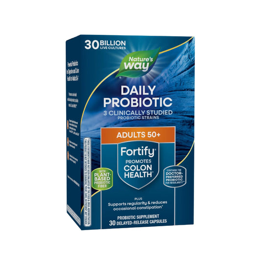 Nature's Way Fortify 50+ Daily Probiotic for Men & Women, 30 Billion Live Cultures, Colon, Digestive, and Immune Health Support* Supplement, 30 Capsules Nature's Way buy supplements Au