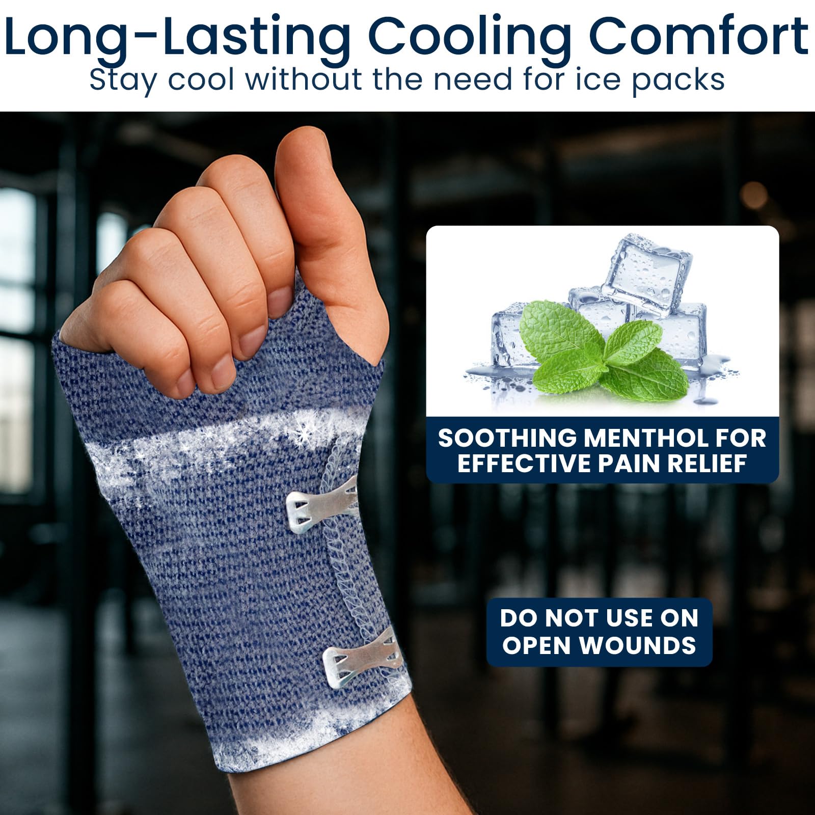 Dr Pat's Ice Tape (4 Pack) - Cooling Bandage Wrap Athletic Tape - Compression Instant Cold Compress Wrap with Menthol - Elastic, Athletic for Sore Muscles, Pain Relief Now, Swelling, Recovery, Sports Dr. Pat's buy supplements Au