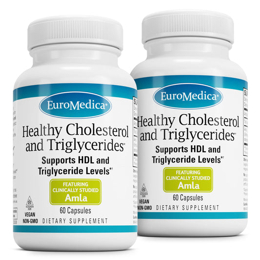 EuroMedica Healthy Cholesterol and Triglycerides - Antioxidant Supplement for Immune & Heart Support - Supplement to Aid Healthy Cholesterol & Triglyceride - 60 Capsules, 2 Pack (120 Capsules) EuroMedicaBuy Supplements Australia