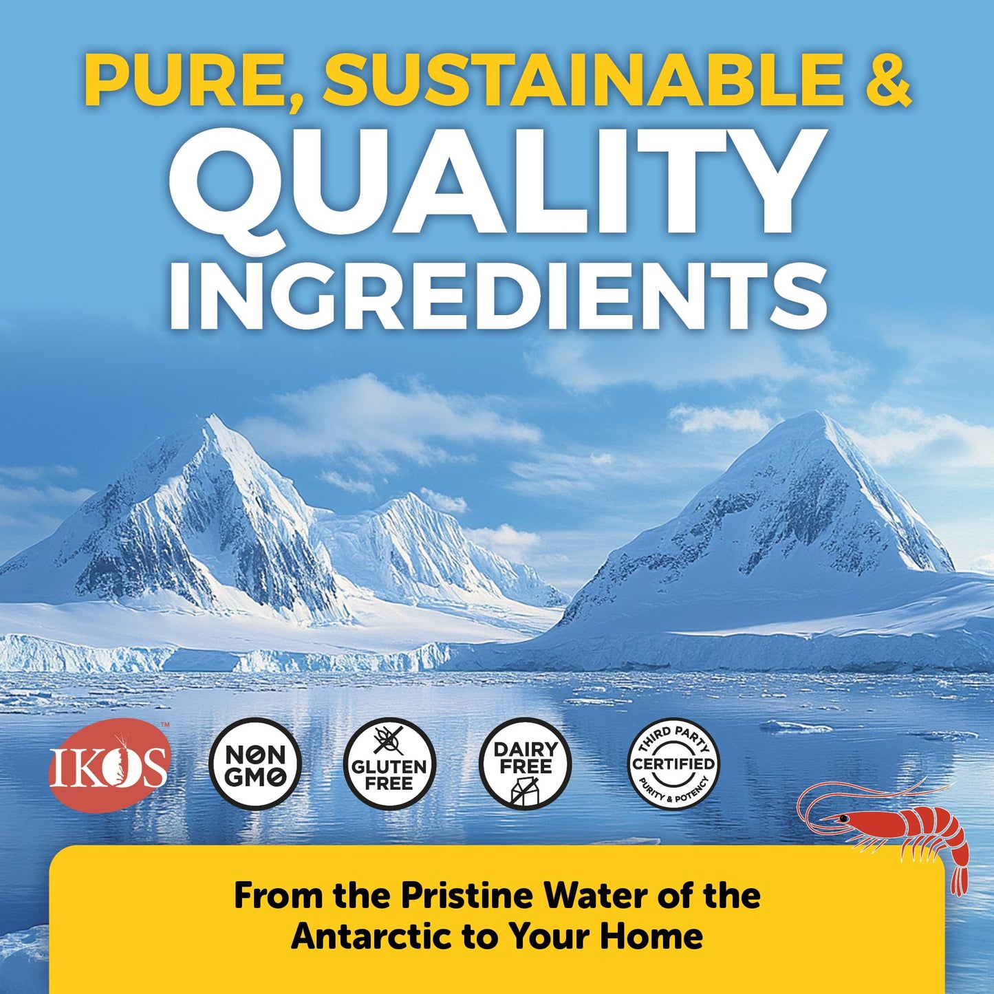 Viva Naturals Antarctic Krill Oil Omega 3 Supplements 1250 mg - DHA EPA Omega-3 & Astaxanthin Concentration for Joint Health,