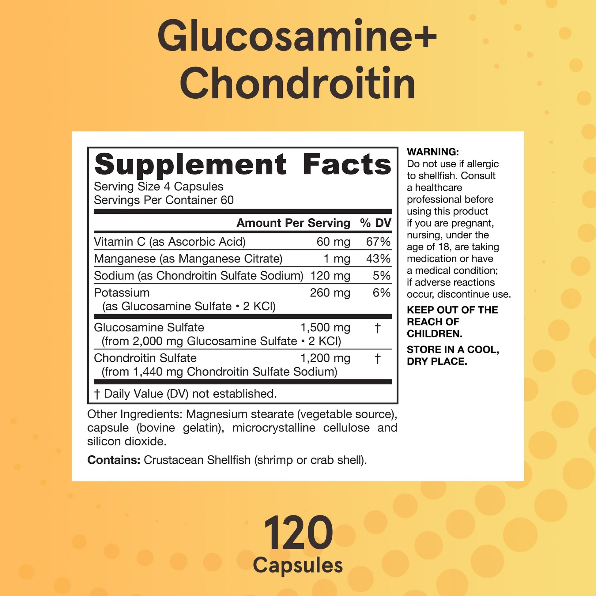 Jarrow Formulas Glucosamine + Chondroitin - 240 Capsules - Nutrient Support - Dietary Supplement for Joint Health - with Vitamin C & Manganese - 60 Servings Jarrow FormulasBuy Supplements Australia