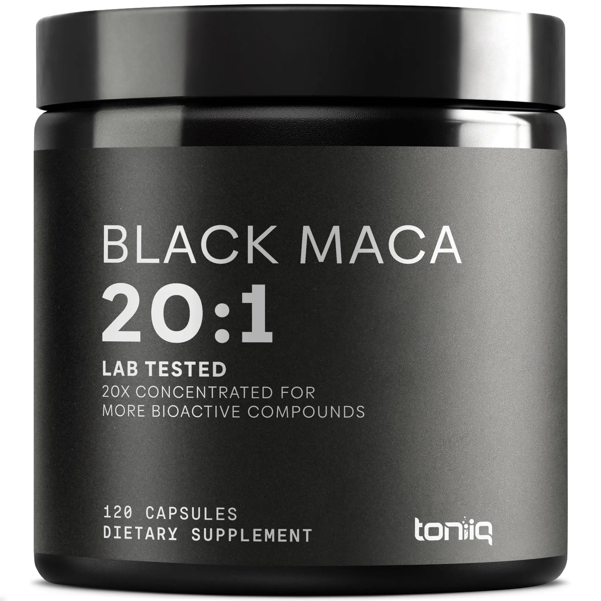 Toniiq Black Maca Root - Ultra High Potency 20:1 Extract - Single Origin, Wildcrafted & Highly Concentrated - Third-Party Lab Tested - 120 Capsules Toniiq buy supplements Au