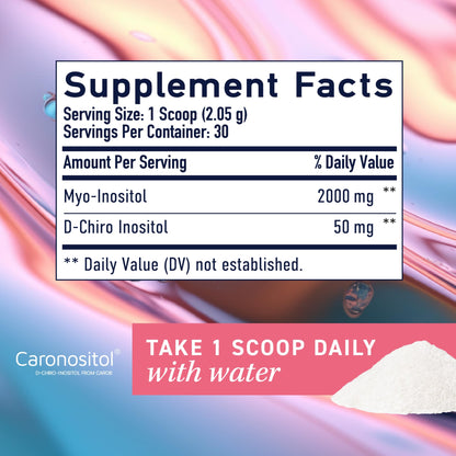 Myo-Inositol & D-Chiro Inositol Powder | Hormone Balance for Women | Ideal 40:1 Ratio | Myo 2000mg, D Chiro 50mg | Regulate Menstrual Cycle and Support Ovarian Health | 30 Servings, 2.17 oz. SMNutritionBuy Supplements Australia