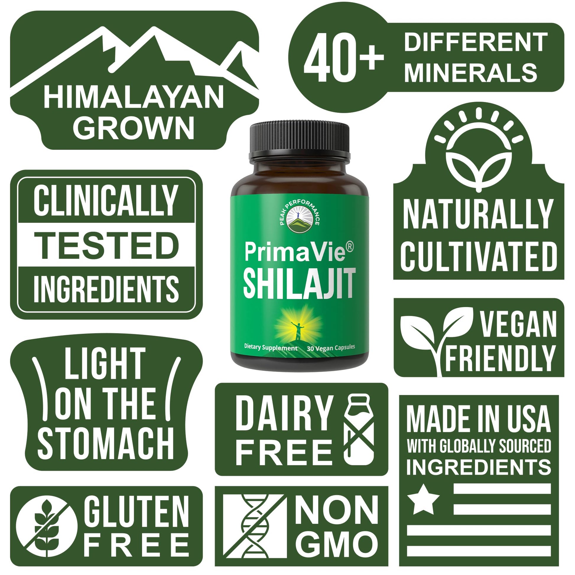 PrimaVie Purified Shilajit Capsules Made with Pure Shilajit Powder. Clinically Tested Natural Supplement with 40+ Trace Minerals, Fulvic Acid. Tablets Support Mitochondria + Brain Function Peak PerformanceBuy Supplements Australia