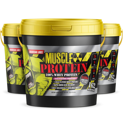 COLOSSAL LABS Muscle Protein Whey Powder [12 lbs/Pack of 1]-Strawberry Protein COLOSSAL LABSBuy Supplements Australia