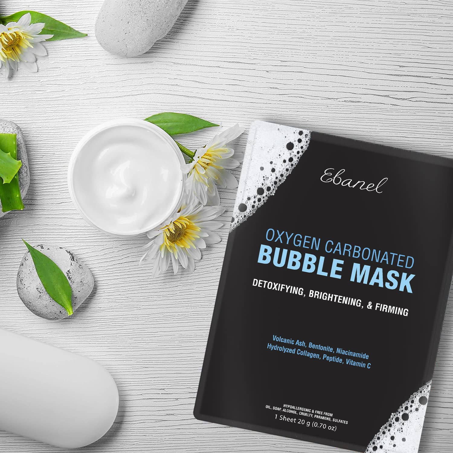 Ebanel Bundle of 10 Pack Bubble Clay Masks, and 2.5% Retinol Serum Ebanel buy supplements Au