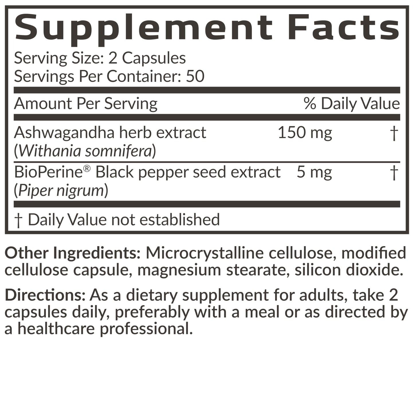 Futurebiotics Ashwagandha Extra Strength Stress & Mood Support with BioPerine - Non GMO Formula, 100 Vegetarian Capsules FuturebioticsBuy Supplements Australia