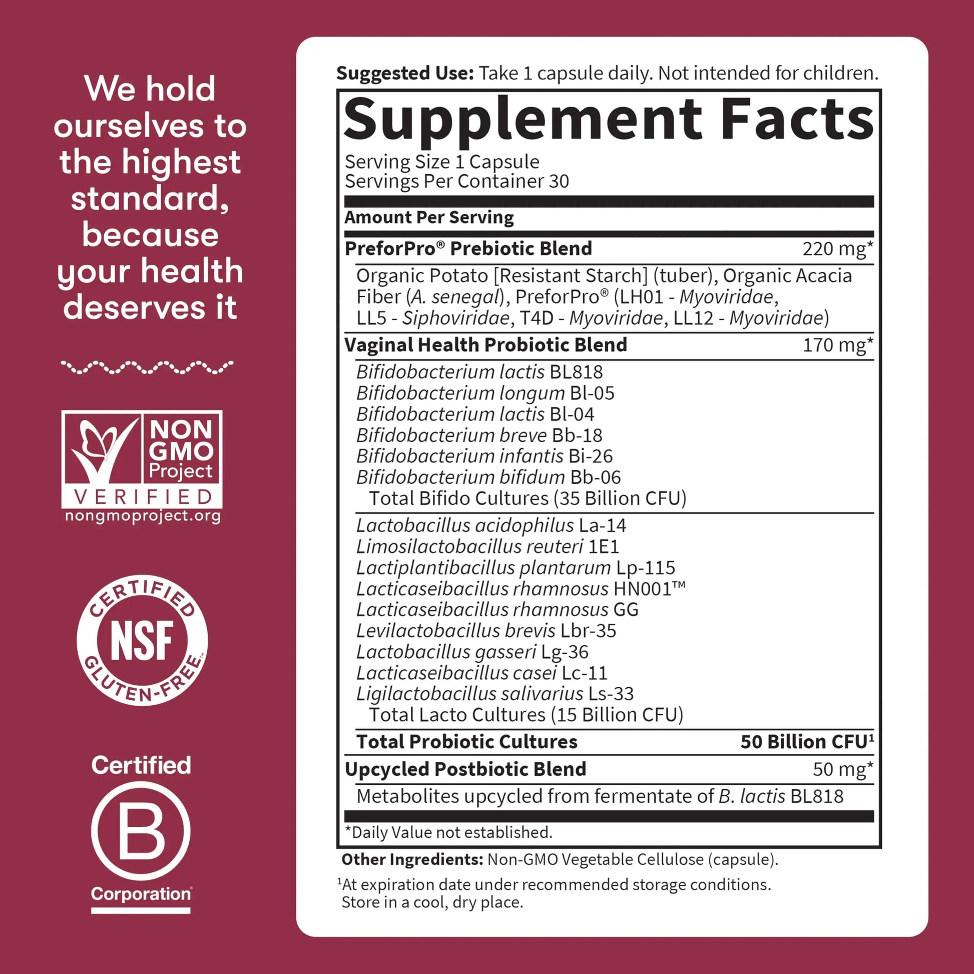 Garden of Life Dr Formulated Once Daily 3-in-1 Complete Prebiotics, Postbiotics & Probiotics for Women, PRE + PRO + POSTBIOTIC Supplement for Women’s Digestive, Immune & Vaginal Health, 30 Day Supply Garden of LifeBuy Supplements Australia
