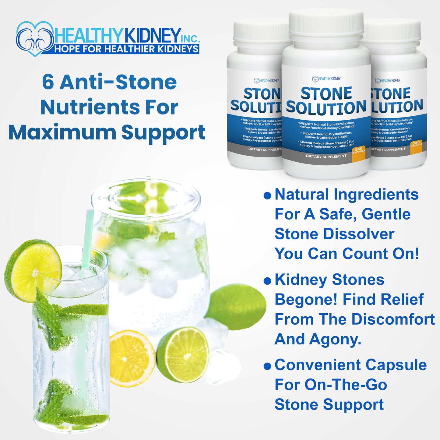Stone Solution Capsules- Natural Dissolver, Kidney Stone Support & Kidney Cleanser Chanca Piedra Stone Breaker Gallbladder Cleanse, Flush & Stop Recurrence, Stone Relief 60 Servings Kidney Restore buy supplements Au