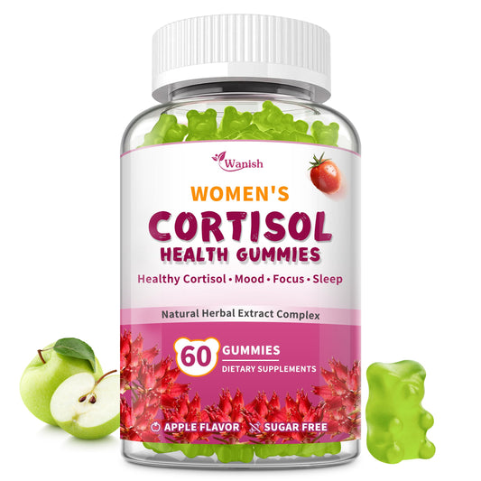 Cortisol Gummies for Women,Cortisol Supplements for Women-Relaxation and Mood,Cortisol Reducer with Ashwagandha, Rhodiola Rosea, etc. Cortisol Manager Gummies,Vegan,Apple Flavor,60 Count WanishBuy Supplements Australia